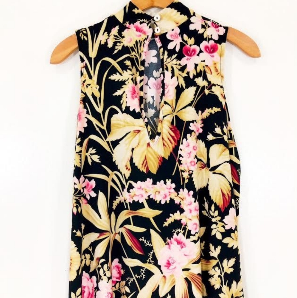 $148 Show Me Your Mumu Cold Shoulder Brady Tunic Botanical Beauty Dress - Picture 13 of 13